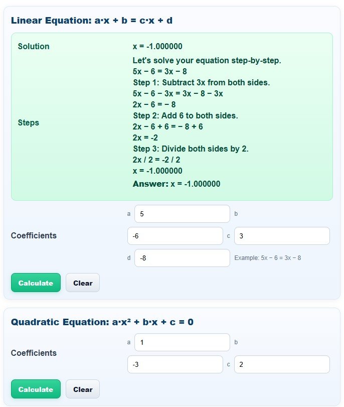 Algebra Calculator